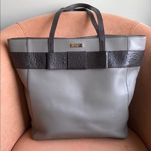 Rare Kate Spade Gray Leather Purse with Bow 🎀